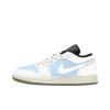 Air Jordan 1 Sea Salt Coconut Устойчивые к истиранию Низкие Винтажные Баскетбольные Кроссовки Унисекс Небесно-голубые 553558-092(Команда1119-)