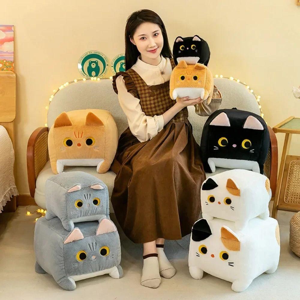 Мягкая подушка квадратная кошка плюшевая игрушка мягкая игрушка котенок плюшевая кукла черная кошка подушка детская игрушка