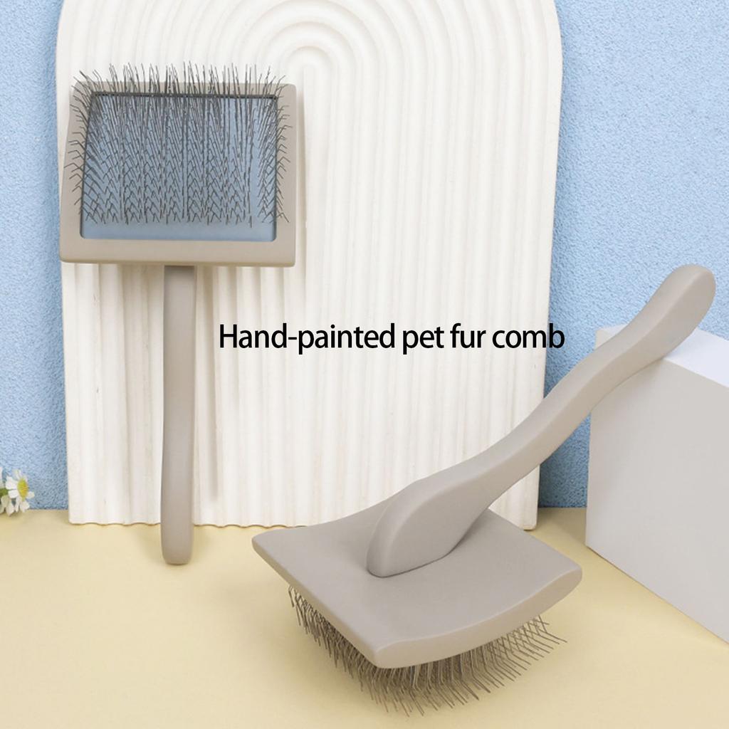 MultiPurpose Pet Grooming Comb Massage Brush With Comfortable Grip Handle Removes Dog Cats Shedding Furs Efficiently