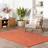 Rust Jute Braided Area Rug