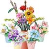 Romantic Wildflower Bouquet Flower Building Set Home Decoration Building Block Toys Valentine's Day Gift for Girlfriend