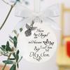 Christmas Ornament Handmade Butterfly Printed Attractive Decorative Commemorate Festive Embellishment Accessory Christmas Name Feather Memory Bauble