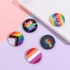 Clothing Tinplate Pins Jewelry Accessories Gay Badge LGBT Brooches Rainbow Brooch Collar Pin