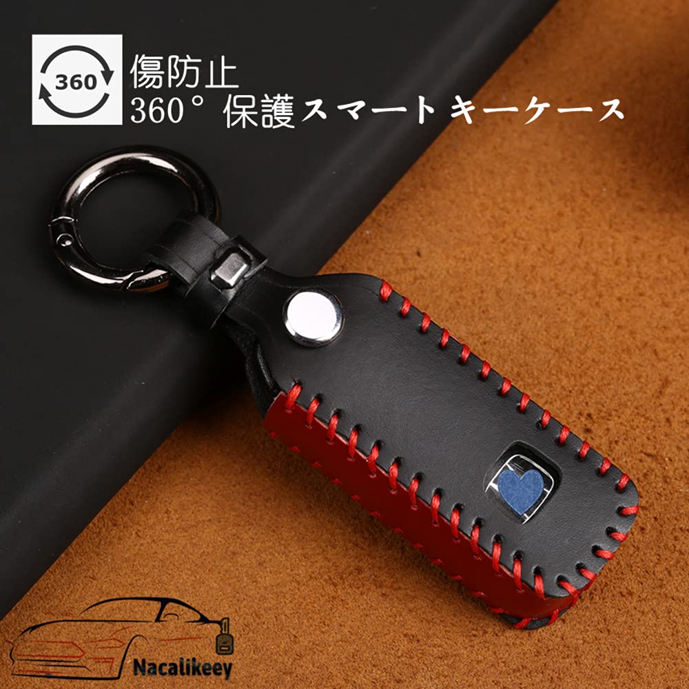 Key Case for Honda and Leather Smart Key Key Prevents and Honda Keyless [Nacalikeey] N-BOX N-ONE N-Wagon, Case, Cover, Stylish, Dirt, Slippage,