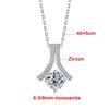 D цвет 1-2CT сертифицированный муассанит ожерелье для женщин платиновое серебро S925 ювелирные украшения свадебный блестящий кулон с драгоценными камнями
