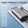 Док-станция Vention Thunderbolt 3, USB-концентратор типа C к HDMI, адаптер USB3.0 RJ45 для MacBook, Huawei P20 Pro, USB-концентратор C