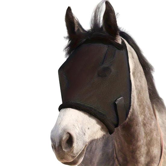 Защитная маска для лица от мух, защита от ультрафиолета на половину лица, летняя защита от насекомых-вредителей, регулируемая дышащая сетка для лошади