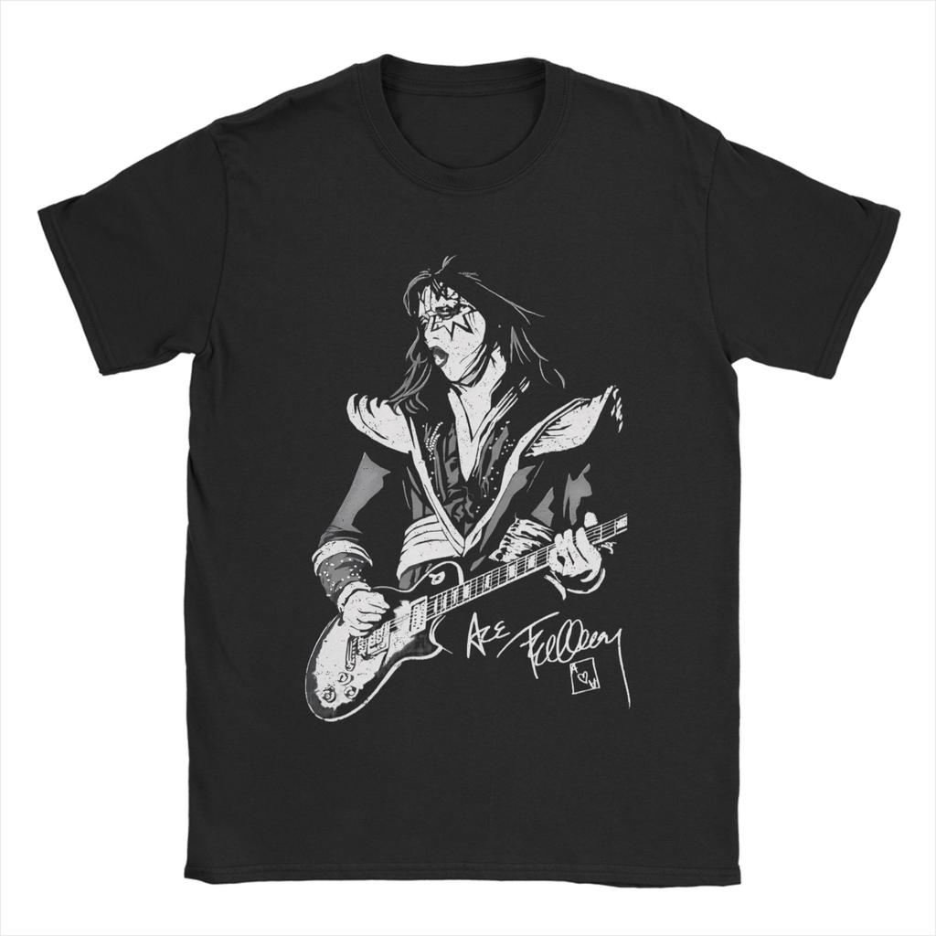 Rip Ace Frehley Космонавт 1951-2025 группа kiss Одежда Мужчины Женщины Футболка 100% Хлопок Футболка Новое Поступление Футболка Одежда