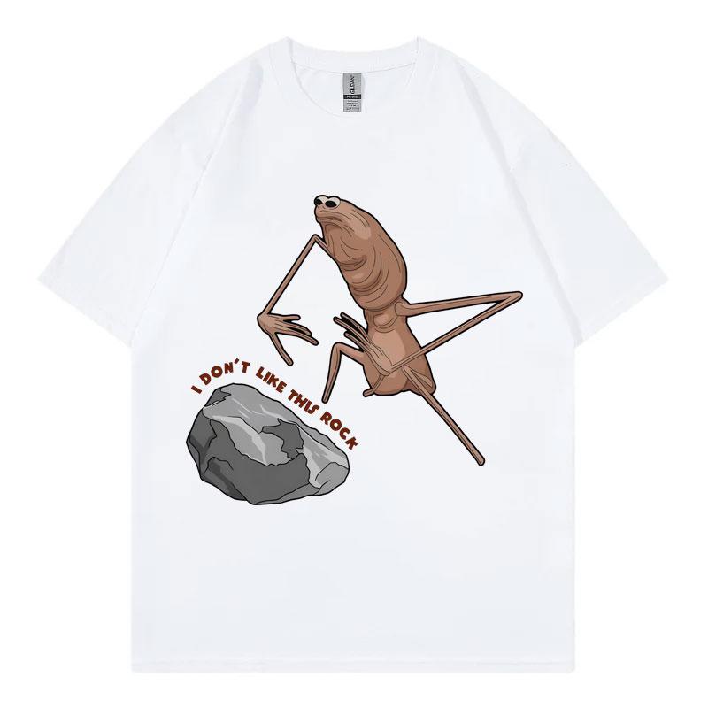 I Dont Like This Rock Marcus The Worm Funny Meme Tshirt Mens Women Casual Short Sleeve Tshirts High Quality Fashion T Shirts