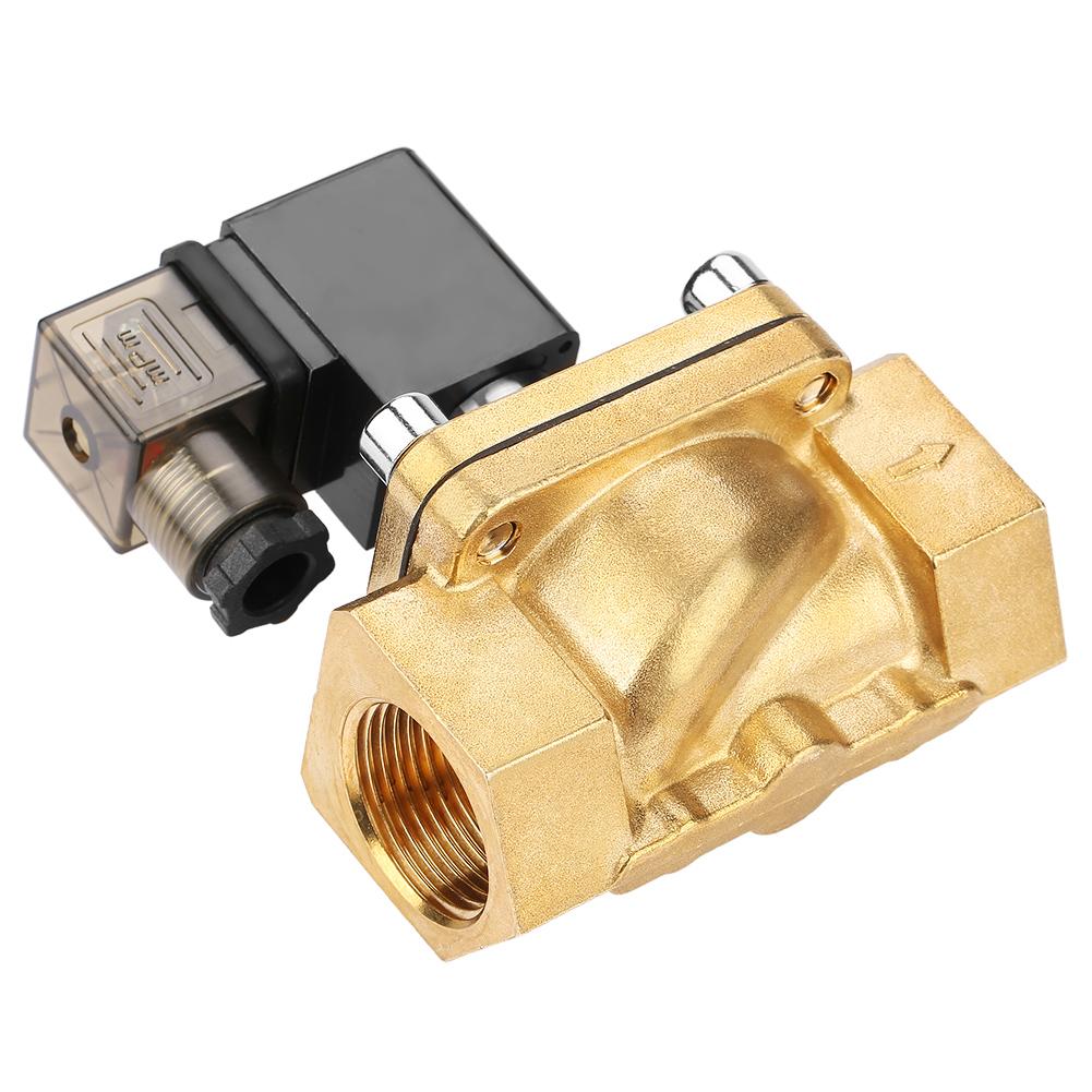 1Pcs PU220 08 G1 Brass Direct Action Electromagnetic Water Solenoid Valve #1