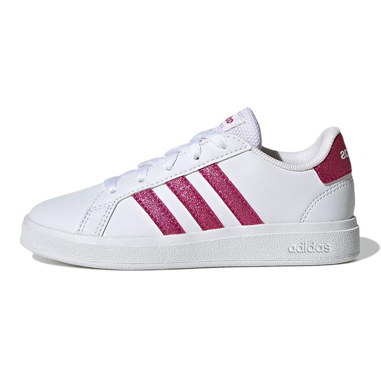 adidas Детские кроссовки Grand Court 2.0 Big Kid White Real Magenta Cloud-White Team-Real-Magenta GY4764