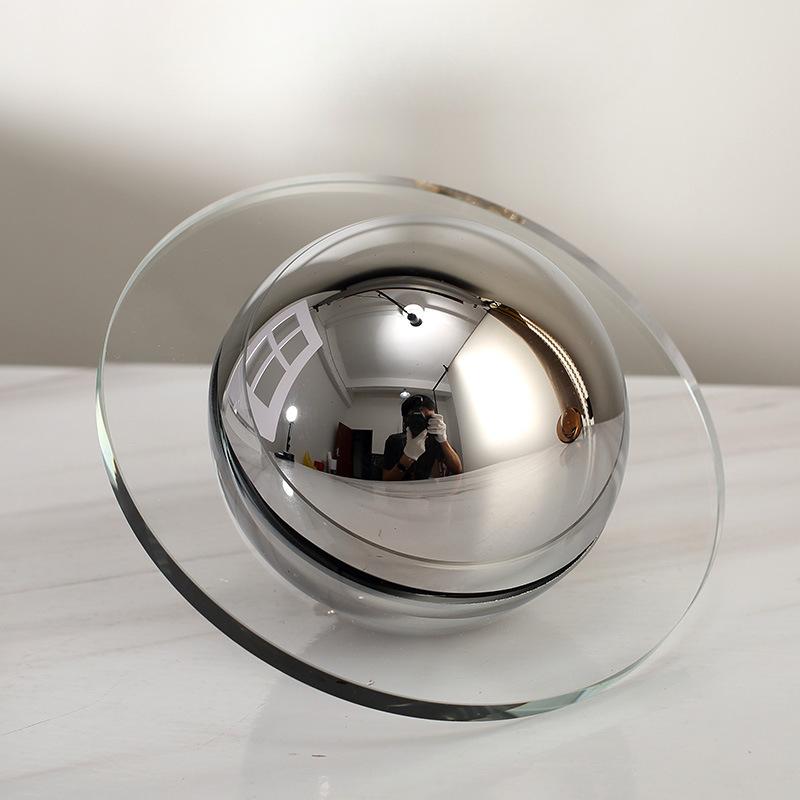 Premium Artificial Crystal Flying Saucer Ornaments Decoration Store Display Model Fine Room Living Room Hotel Sales Department Plush Decoration