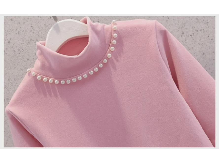 Girls' Fashionable Thickened Turtleneck Shirt - Perfect for Autumn and Winter