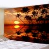 Home Decor Tapestry Landscape Wave Tapestry Ceiling Home Decor Tropical Tree Beach Wall Hanging Sunset Sea Tapestry 230x150cm