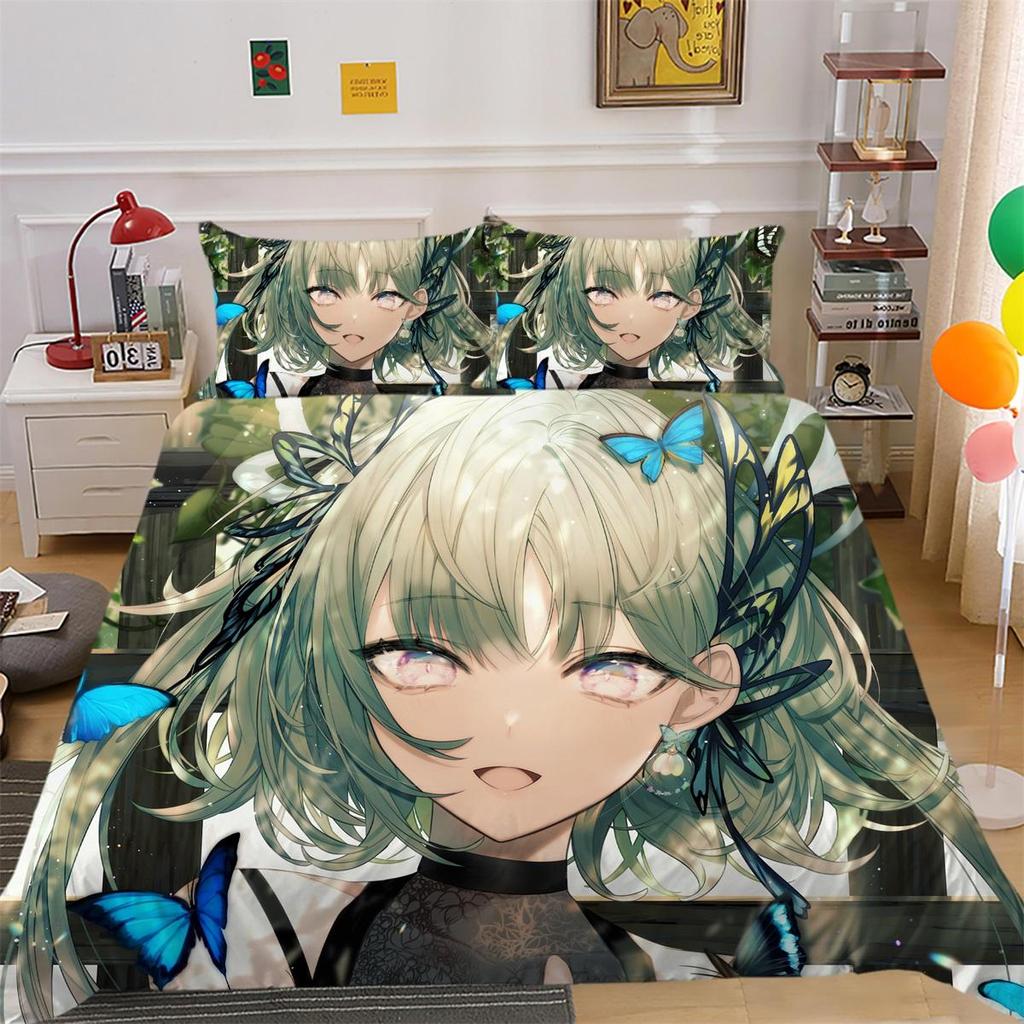 3D комплект постельного белья с цветами и бабочками, крыло насекомого, пододеяльник, наволочка, 2 или 3 шт., AU240 * 270, очень большой размер, украшение для дома