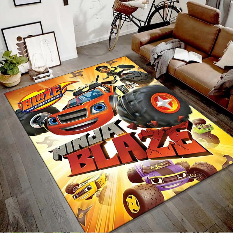 1pc Blaze and the Monster Machines (2) Design Printed Area Rug Carpet for Bedroom Living Room Home Decor Rugs Mat Non Slip Mat Rug for Bedside