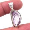 Натуральный розовый аметист, драгоценный камень, стерлинговое серебро 925 пробы, подарочная подвеска, 1,25 дюйма, g9J13