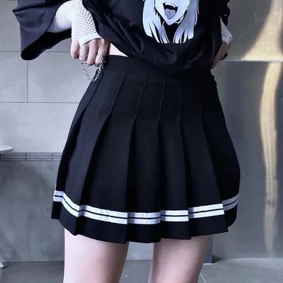 Юбка-плиссе женская осенне-зимняя юбка-полусолнце с высокой талией А-силуэта тонкая маленькая короткая юбка для колледжа самозащита от света