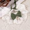 Beautiful Cat Lace Bows Collar Silks Satins/Pearl Dog Pearl Bows Necklace  Photograph