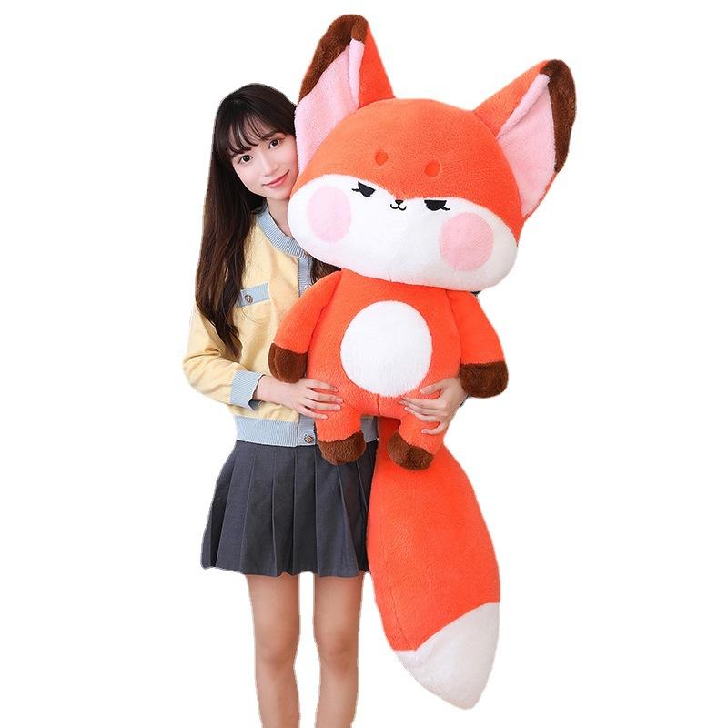 Кукла лиса Дуду, милая кукла лиса с большим хвостом, девочка, спящая подушка, тряпичная кукла, плюшевая игрушка