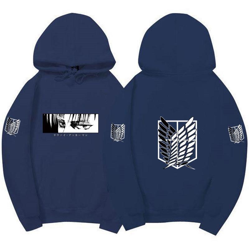 Japanese anime Attack on Titan hooded sweatshirt men's hoodie jacket fashionable casual loose hoodie Y2K hip-hop streetwear