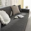 Pure Cotton Universal for All Seasons Sofa Cover Anti-slip Backside Cushion Living Room Solid Color Stitch Fabric Art Couch Mat