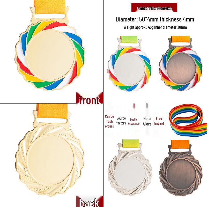 Cultural & Creative Sports Medals: Gold, Silver, Bronze Marathon Round Medals & Badges
