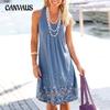 Summer Women's Dress Sleeveless Floral Print Loose Dresses