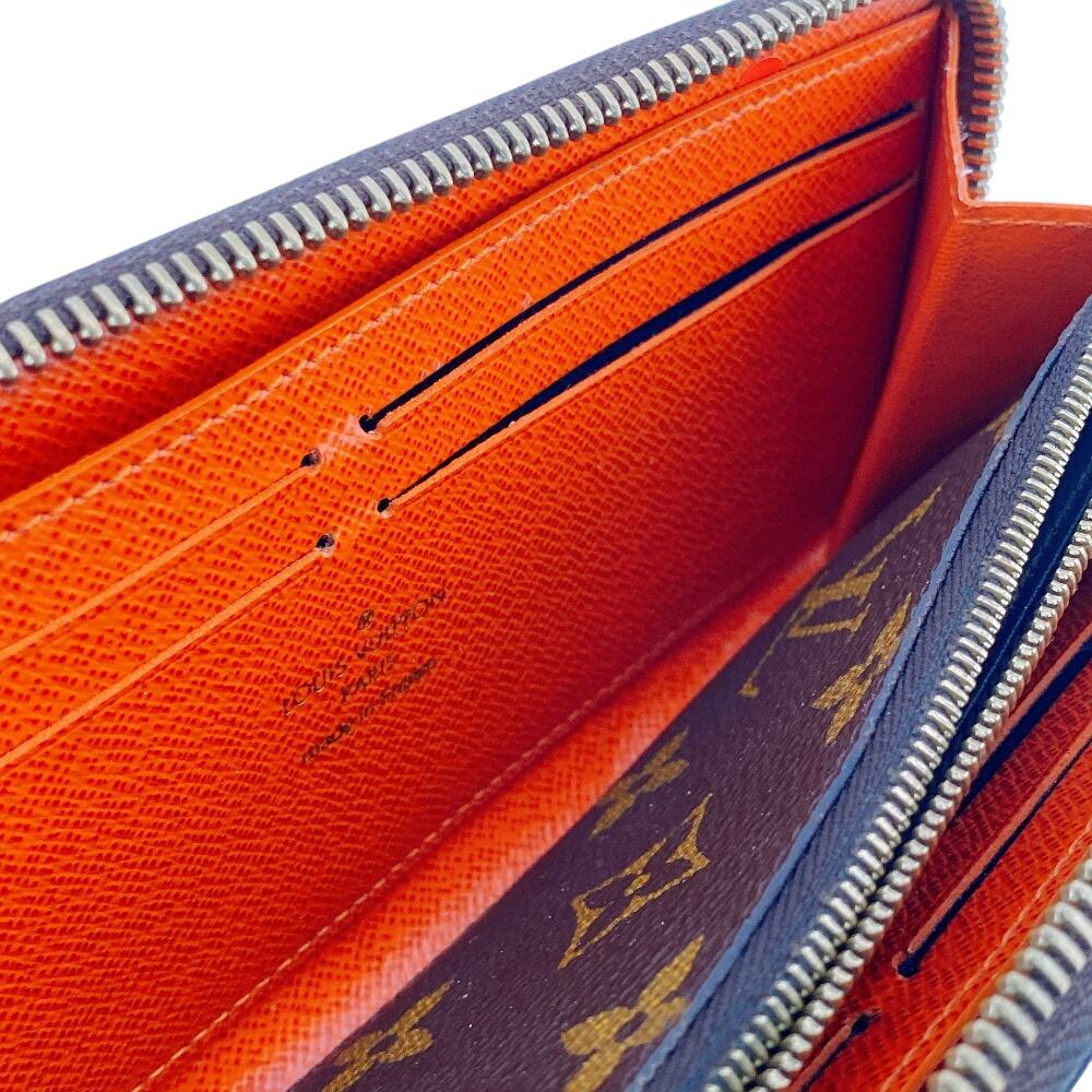 LOUIS VUITTON M61536 Zip Around Monogram leather Portefeuille Clemence Purse Brown leather Used