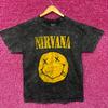 Nirvana Never Mind Смайлик Mineral Wash гранж Футболка размер L