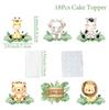 Джунгли Животные Кекс Торт Топперы С Днем Рождения Декор Дети Baby Shower Декор Wild One Safari День Рождения Suppiles