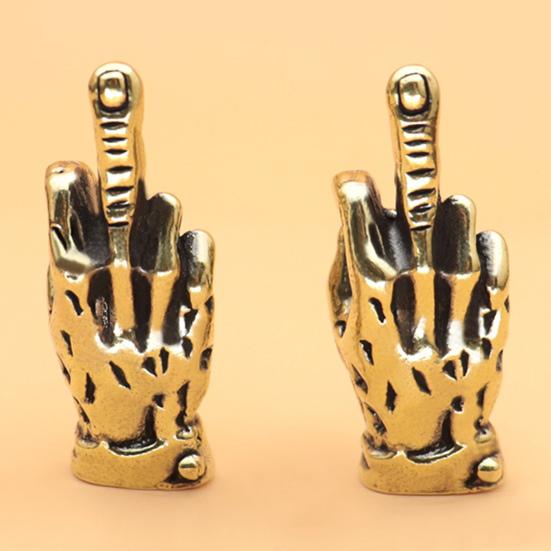 1/2/3 шт. Миниатюрная латунная фигурка среднего пальца, золотая статуэтка с жестом руки, скульптура для дома