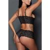 Женский комплект кружевного нижнего белья с черными шортами