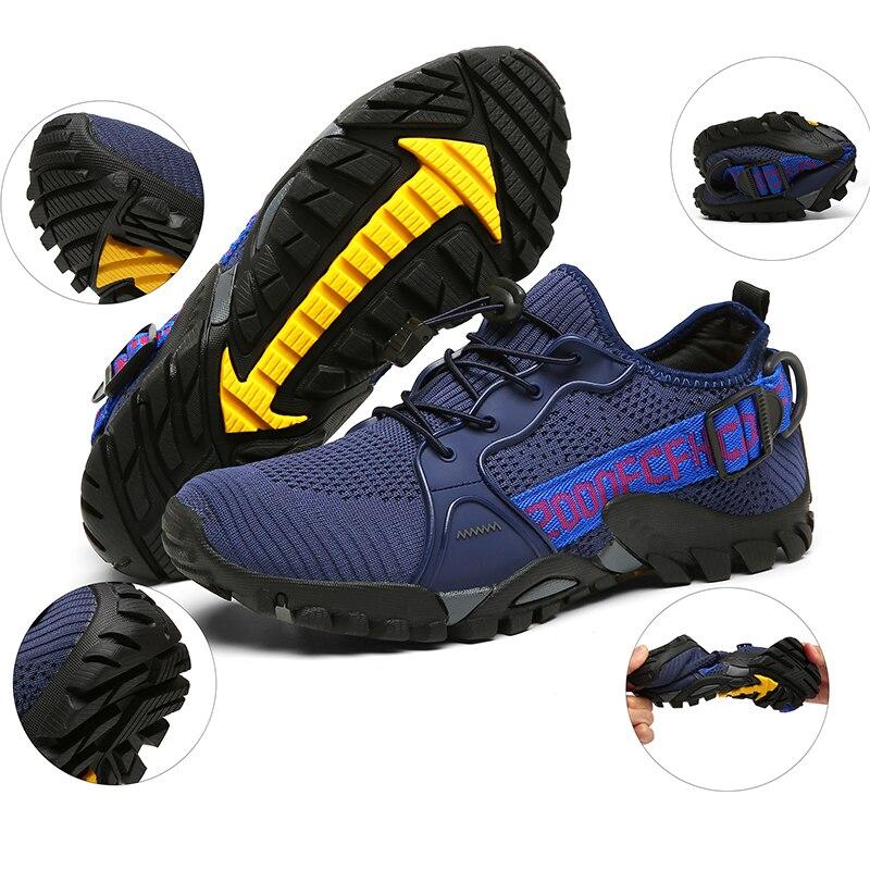Tehezao Мужская уличная обувь для прогулок, быстросохнущие нескользящие кроссовки для рыбалки, дышащая удобная мужская обувь для треккинга