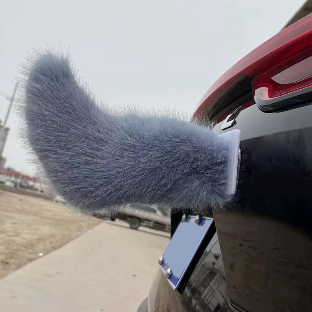 Plush Wagging Cars Tail Rechargeable Electric Auto Trunk Charm Voice-Controlled Tails Decoration for Car Exterior Decoration