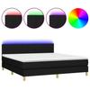 Maison Exclusive - Sommier à lattes de lit avec matelas LED Noir 180x200 cm Tissu