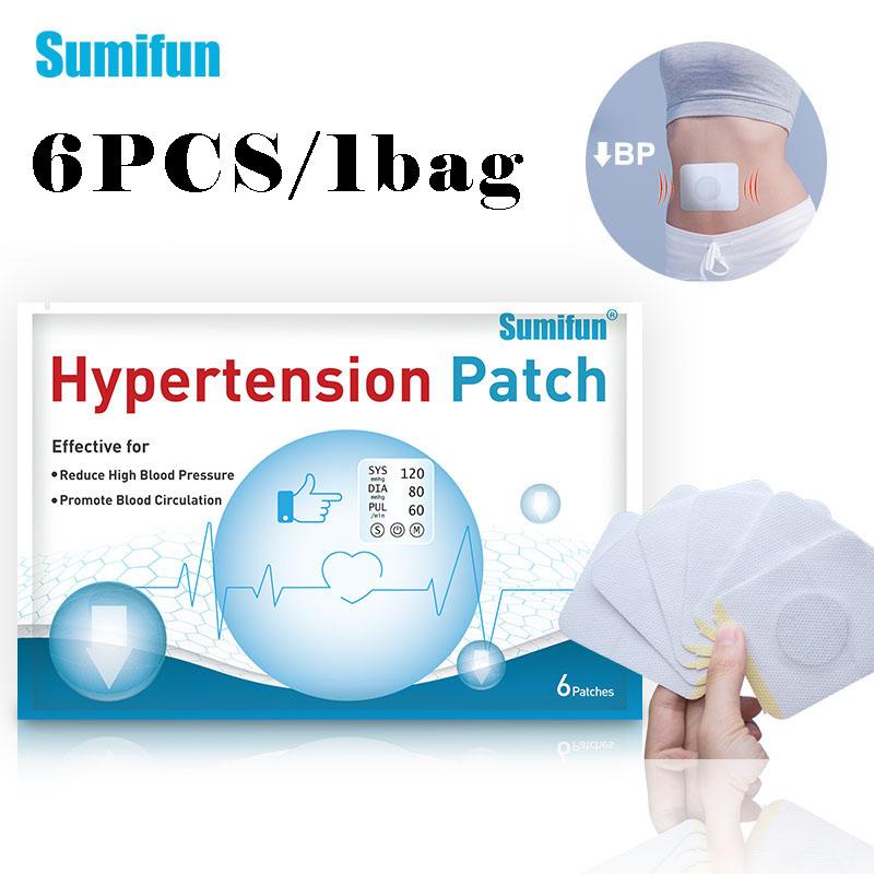 Sumifun Пластырь от гипертонии для снижения контроля высокого кровяного давления, пластырь, китайский травяной пластырь для снижения кровяного давления