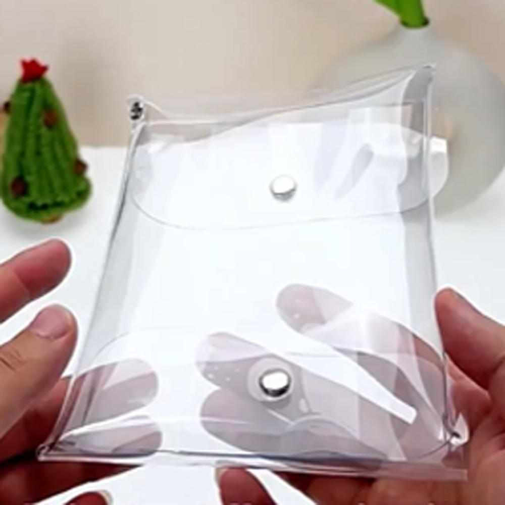 Transparent Doll Storage Pouch Flower Keychain Outdoor Doll Display Bag  Plush Doll