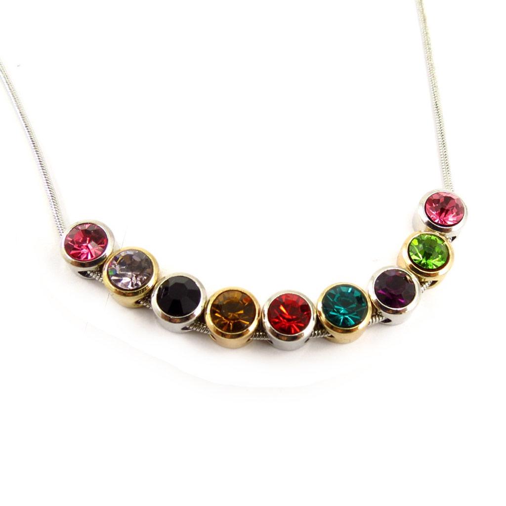 Les Trésors De Lily [R6962] - Designer Necklace 'Scarlett' Tutti Frutti - 7 Mm