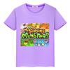Детская повседневная футболка My Singing Monsters, футболки с короткими топами с принтом, одежда для мальчиков и девочек y2k, летняя детская одежда Kawaii с круглым вырезом