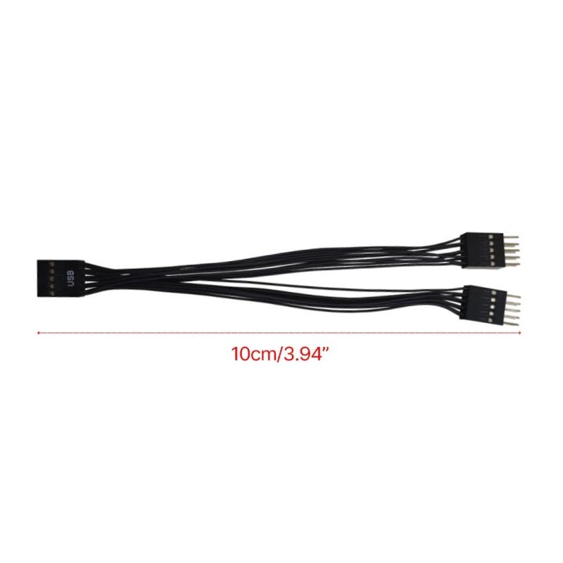 10СМ 1 к 2 USB 9pin Сплиттер Адаптер Кабель для внутренней разводки материнской платы компьютера 9pin USB Удлинительный разъем