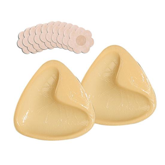 Двусторонние липкие вкладыши для бюстгальтера, многоразовые самоклеящиеся вкладыши для бюстгальтера Push Up, невидимые вставки для бюстгальтера для купальника бикини, спортивный бюстгальтер без бретелек