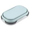 Blue/Pink/Green Foldable Lunch Box Silicone Fruit Storage Box  For Outdoor Travel