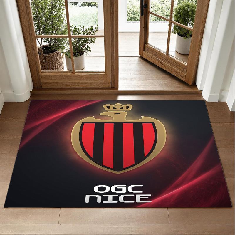 OGC Nice FC Design Crystal Velvet Rug Soft Decorative Mat for Bedroom Entrance