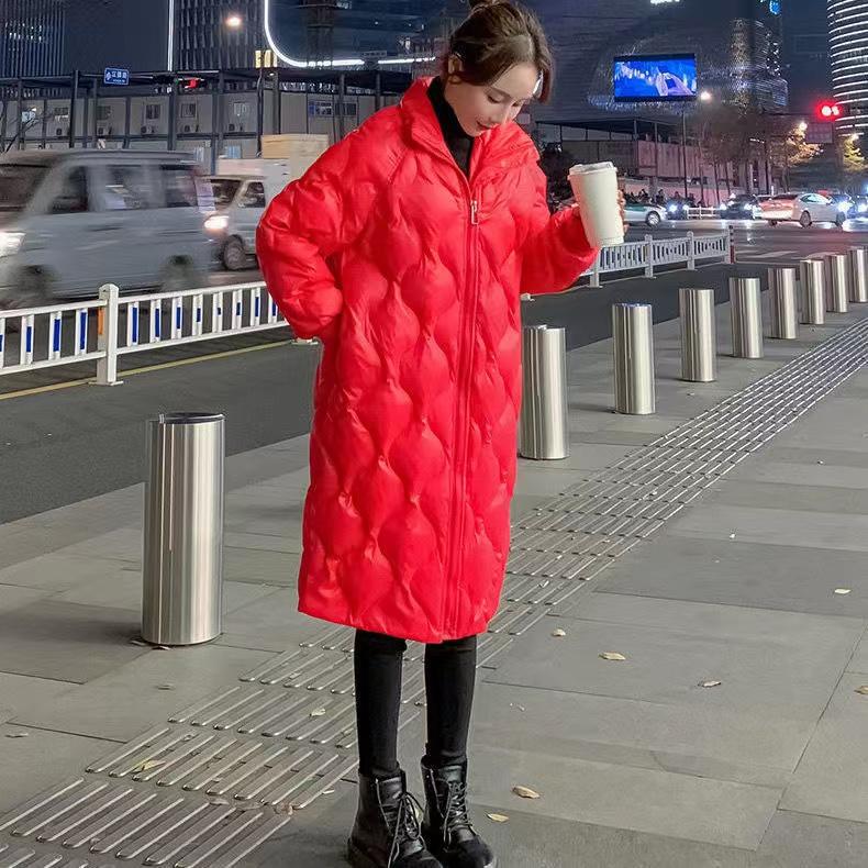 Новая модная осенне-зимняя черная теплая свободная куртка с хлопковой подкладкой, женские парки с длинным рукавом, однотонное уличное универсальное пальто