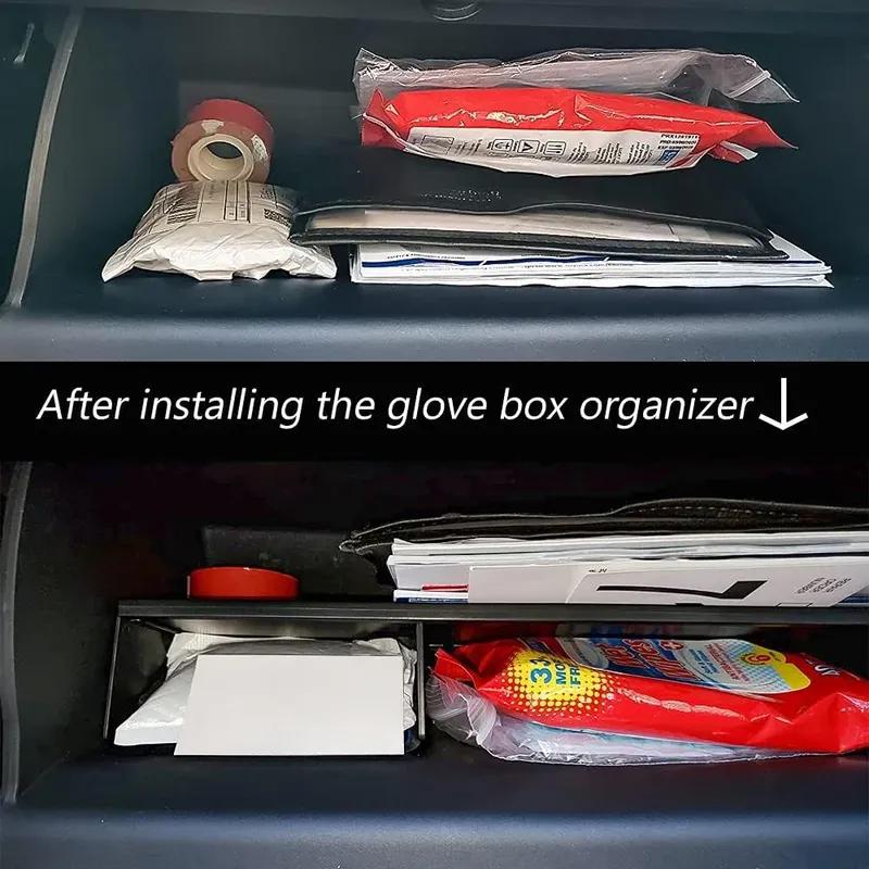 For RAV4 2024 2023 2022 2021 2020 2019 Glove Box Organizer Compatible Insert Glove Compartment Dividers Car Interior Accessories