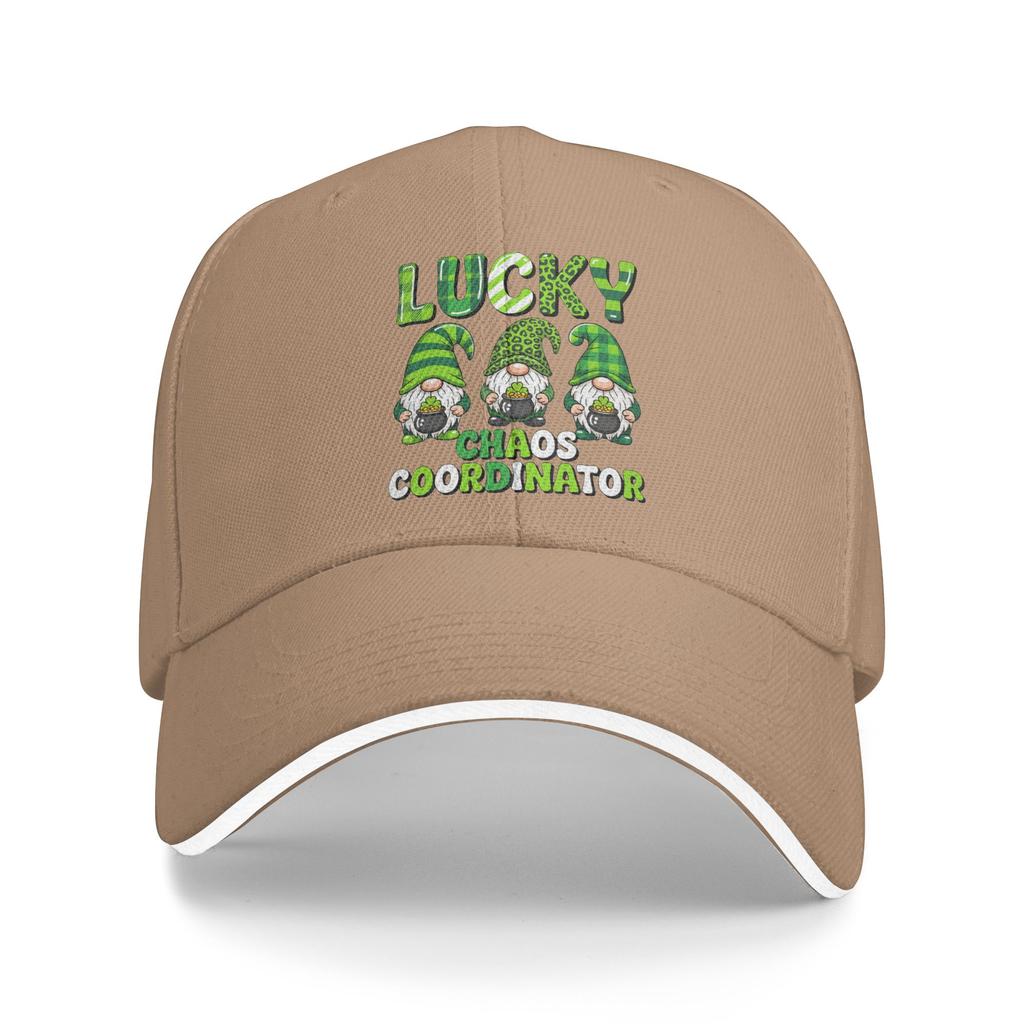 St Patrick's Day Lucky Shamrock Leopard Gnomes Irish Baseball Cap Hip Hop Hats Spring Couple Women Hunting Camping Baseball Caps
