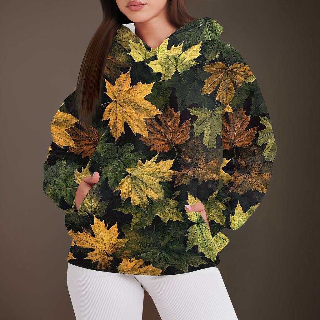 Женская мода повседневный пуловер с капюшоном толстовка с принтом длинный рукав толстовка