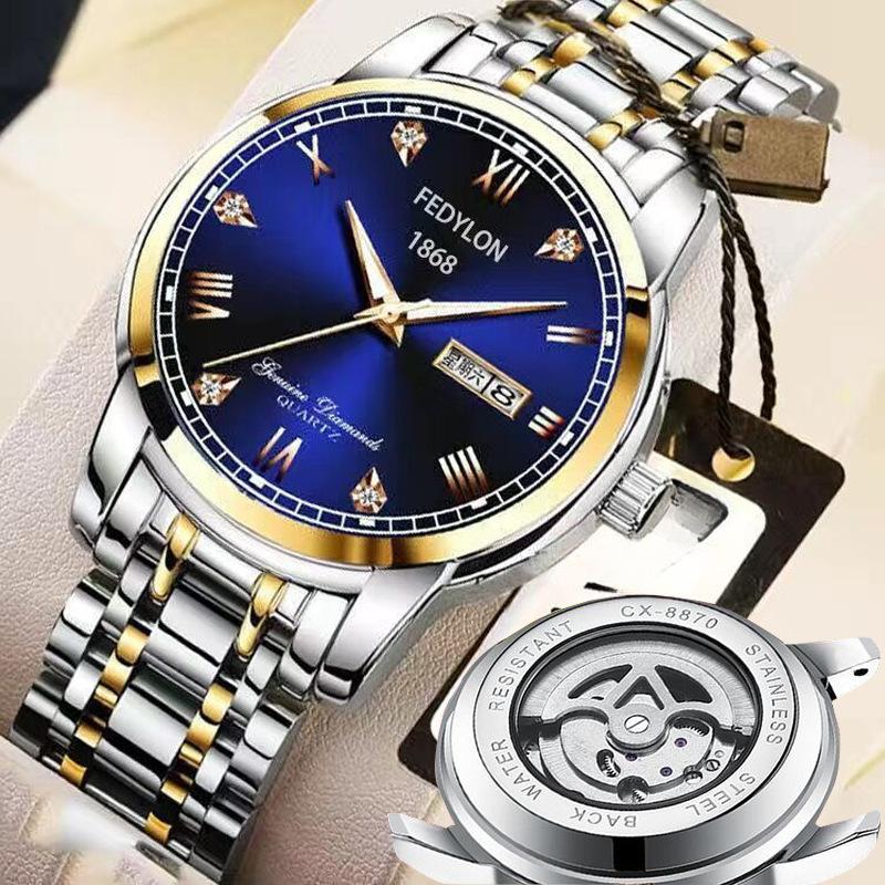 Новые полностью автоматические немеханические часы с турбийоном, светящиеся водонепроницаемые часы для мужчин с циферблатом-чехлом, высококачественные часы