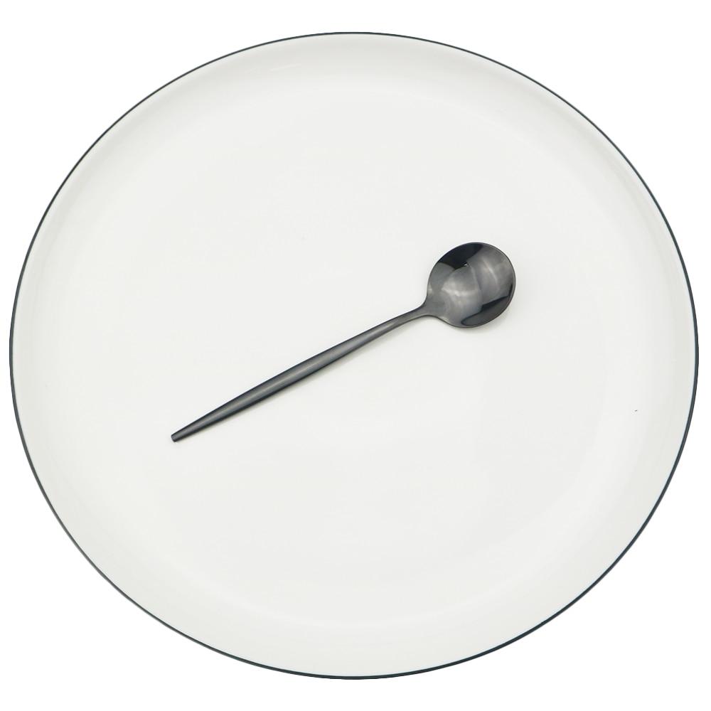 6pcs Mirror Stainless Steel Cutlery Set Multicolor Dinnerware Spoon Set Dinner Set Coffee Tea Spoon Tableware Home Kitchen Silverware